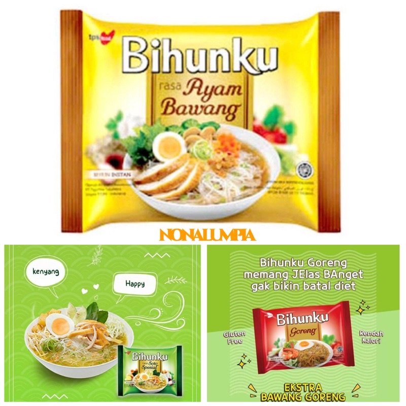 

Bihunku 55gr ayam bawang soto goreng 60 gr mie diet healthy