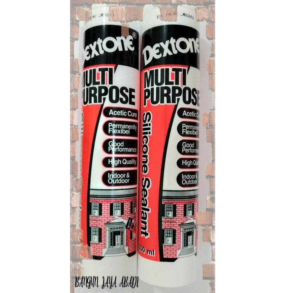 

December Discount| DEXTONE Silicone Sealent Lem Kaca Acetic Lem Silen White, Black, Clear - White BJ