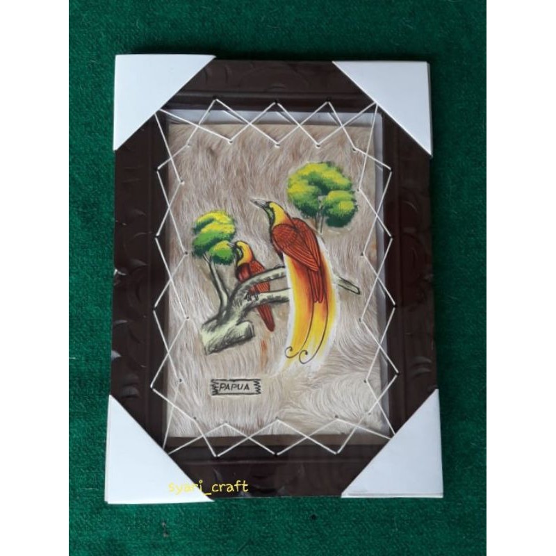 LUKISAN HIASAN DINDING BURUNG CENDRAWASIH UK.35X45 (RANDOM)