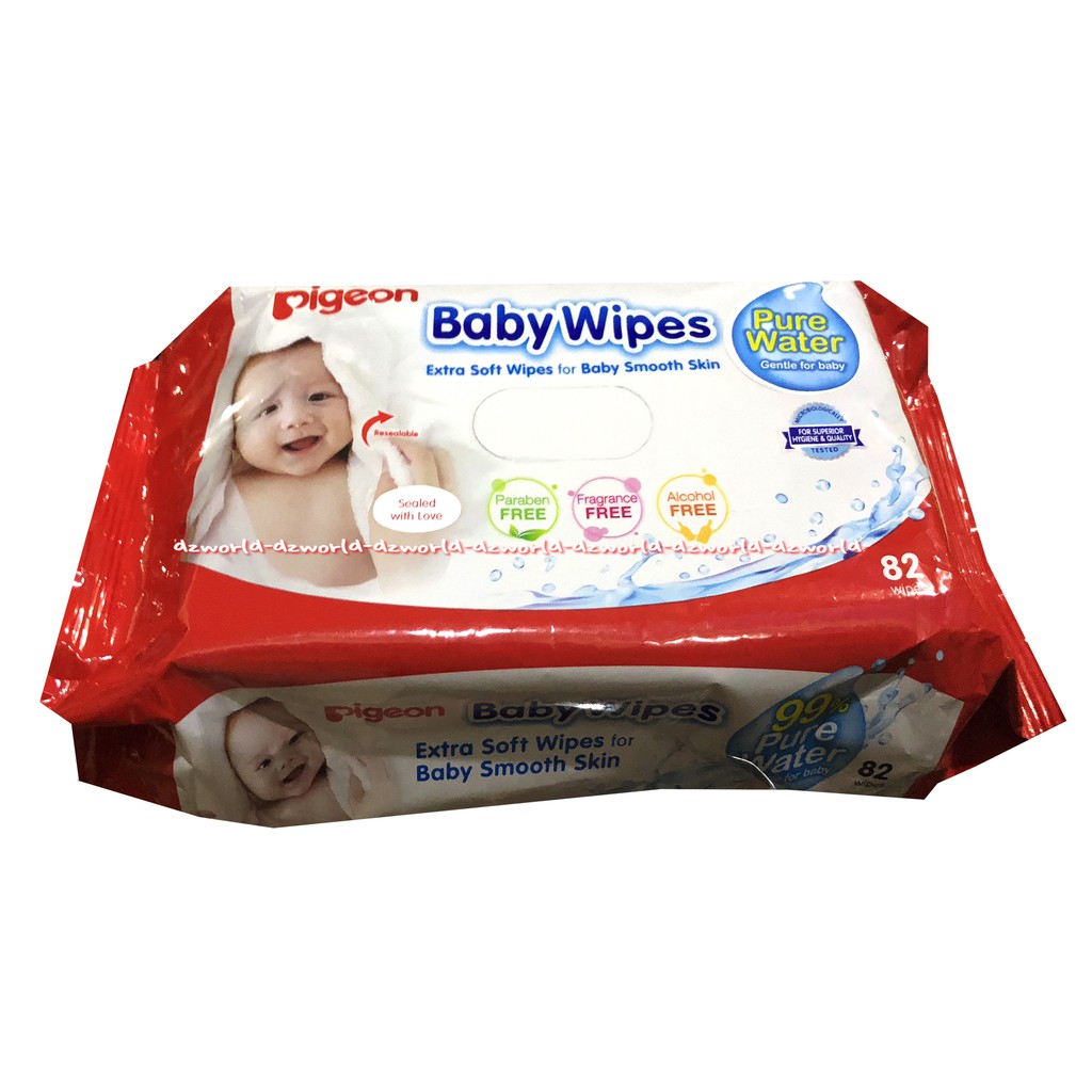 Pigeon Baby Wipes Pure Water 82Sheet Tissue Pigen Tisu Basah Wet Tisue