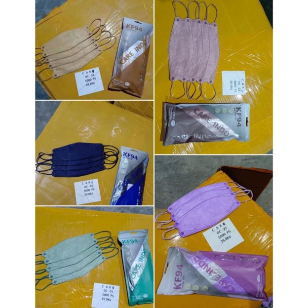 masker KF94 WARNA CAREINDO ISI 10