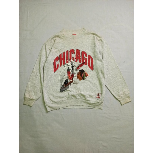 Vtg Crewneck Chicago Blackhawks NHL