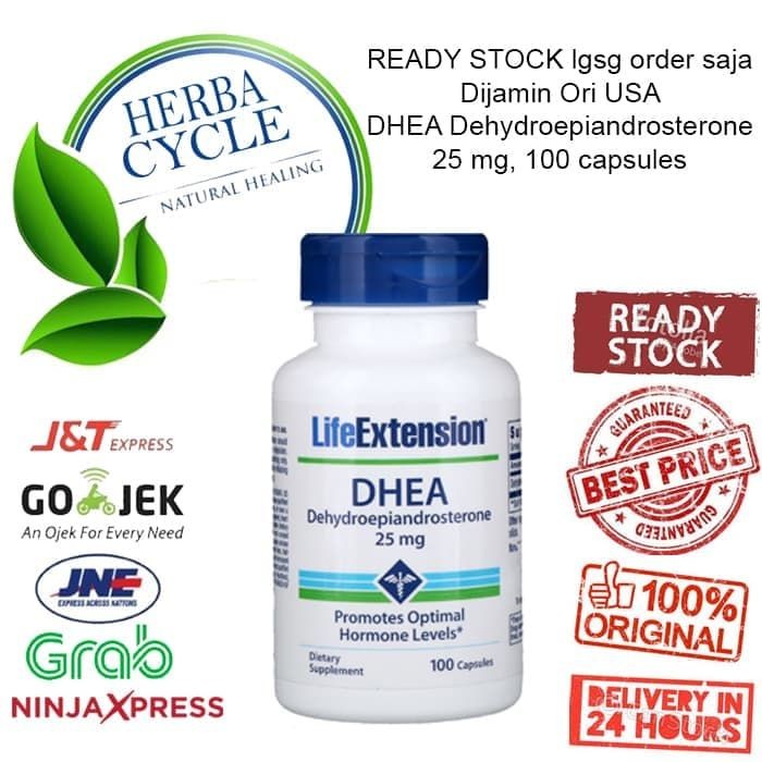 Life Extension DHEA 25 mg Dehydroepiandrosterone 100 capsules ORI USA