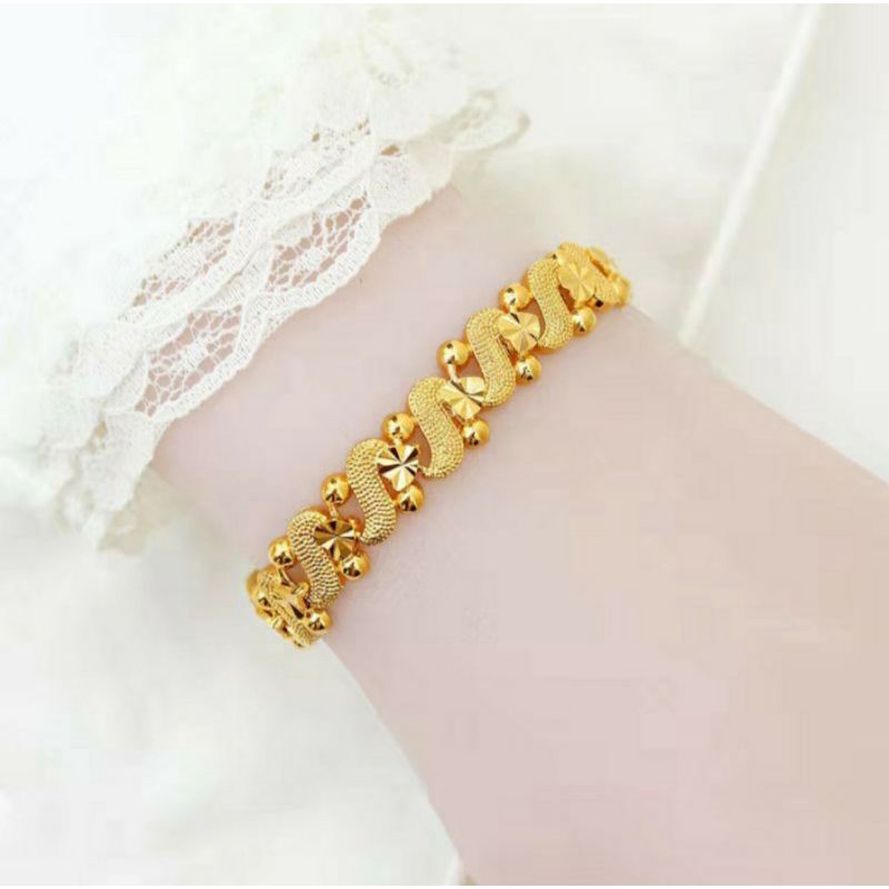 Gelang import hongkong/ gelang perhiasan lapis mas 24karat