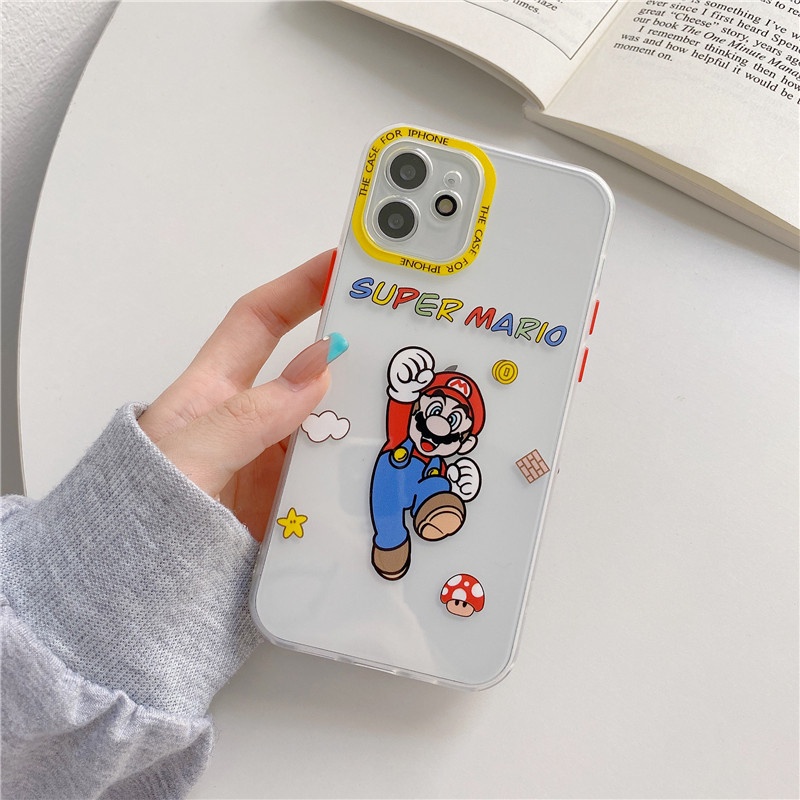 Soft case TPU Motif super Mario Untuk iphone 11 12 13PROMAX X XS XR XSMAX 7 8 Se 2020 PLUS