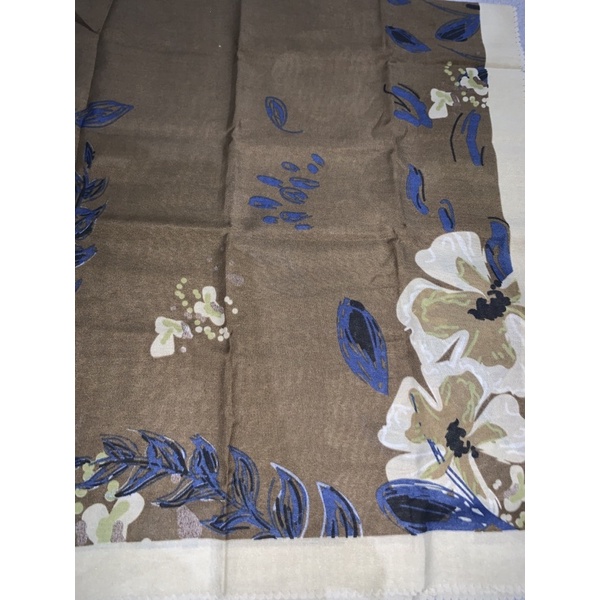 SEGIEMPAT VOALDENAY KW PREMIUM / HIJAB JILBAB SQUARE VOAL MOTIF LASER CUT-Motif 10