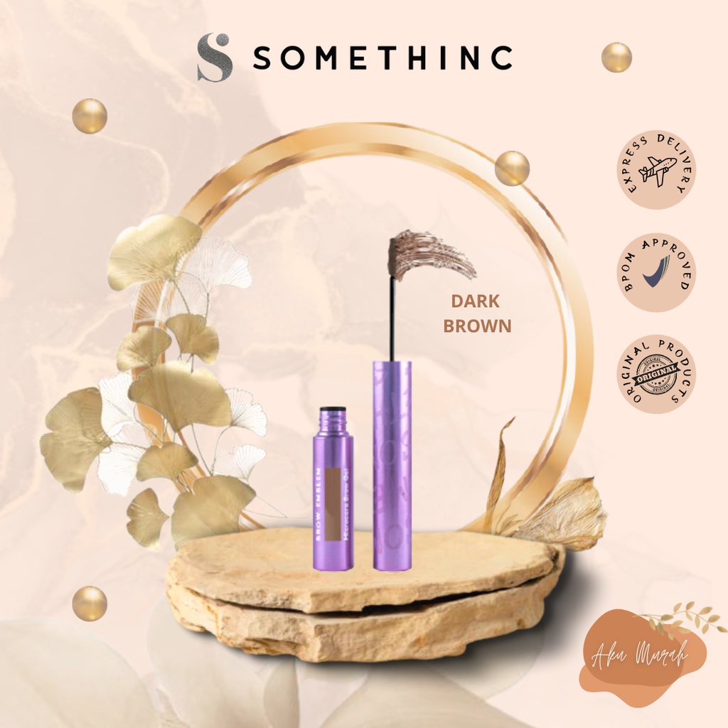 ✨ AKU MURAH ✨ SOMETHINC BROW EMBLEM Microcara Brow Gel Waterproof // EYEBROW ALIS BPOM