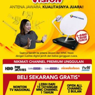 PAKET PARABOLA MNC VISON INDOVISION TANPA BULANAN DECODER SAMSUNG