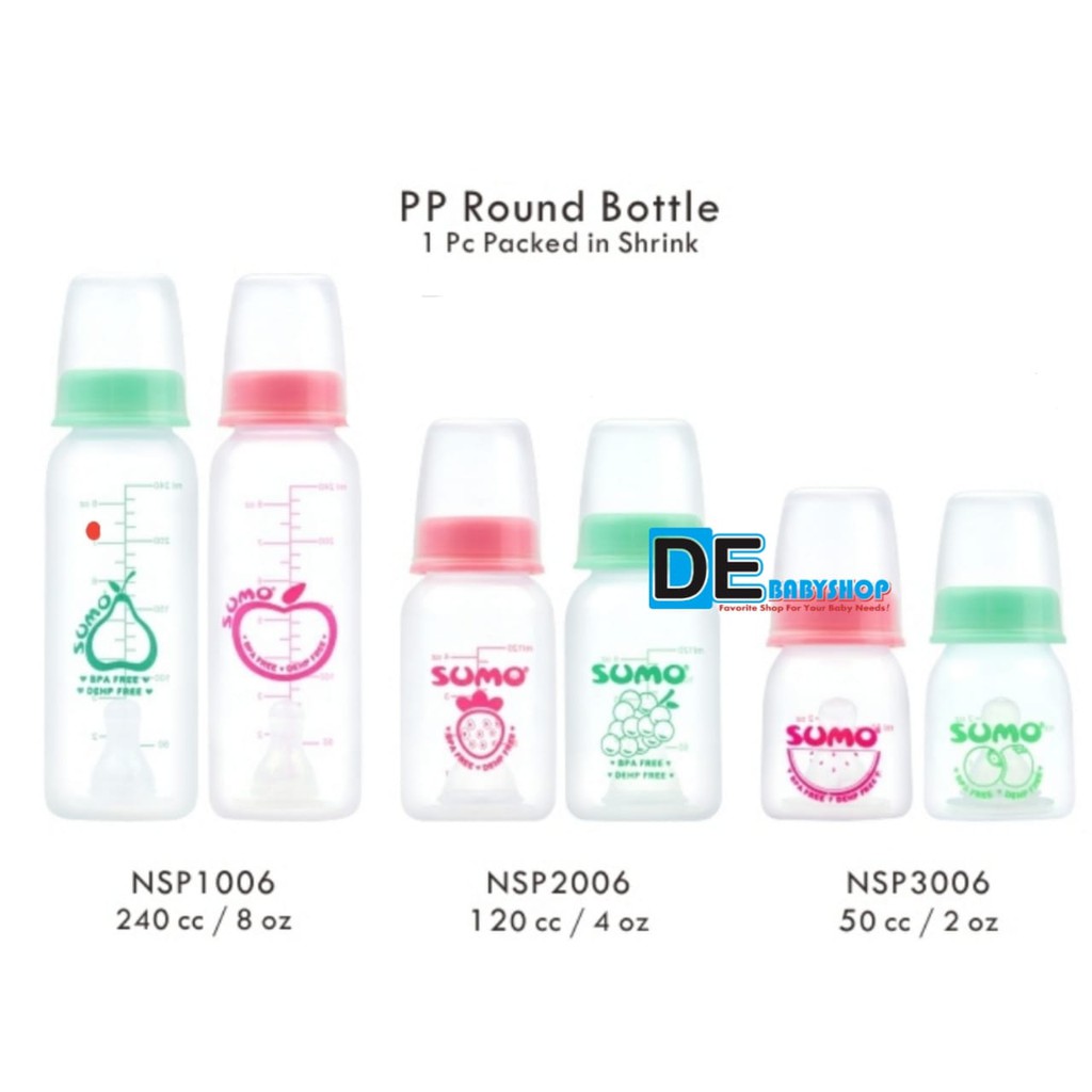 Sumo Botol Susu Anak Bayi 50ml / 120ml / 240ml by NINIO