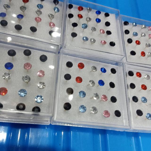 Anting plastik anting mainan isi 6pasang