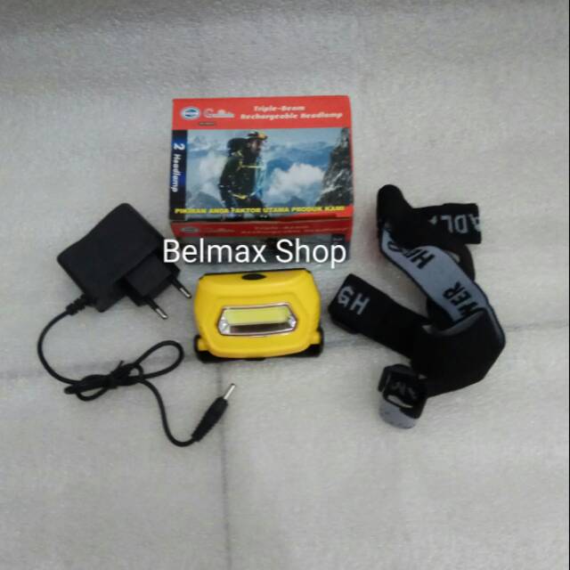 Senter Charge Kepala LED / Headlamp Led Gaxindo