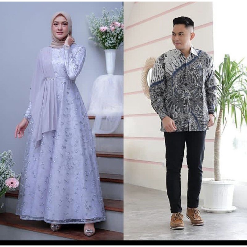 Batik Couple Kemeja Dress Prewedding Tunangan