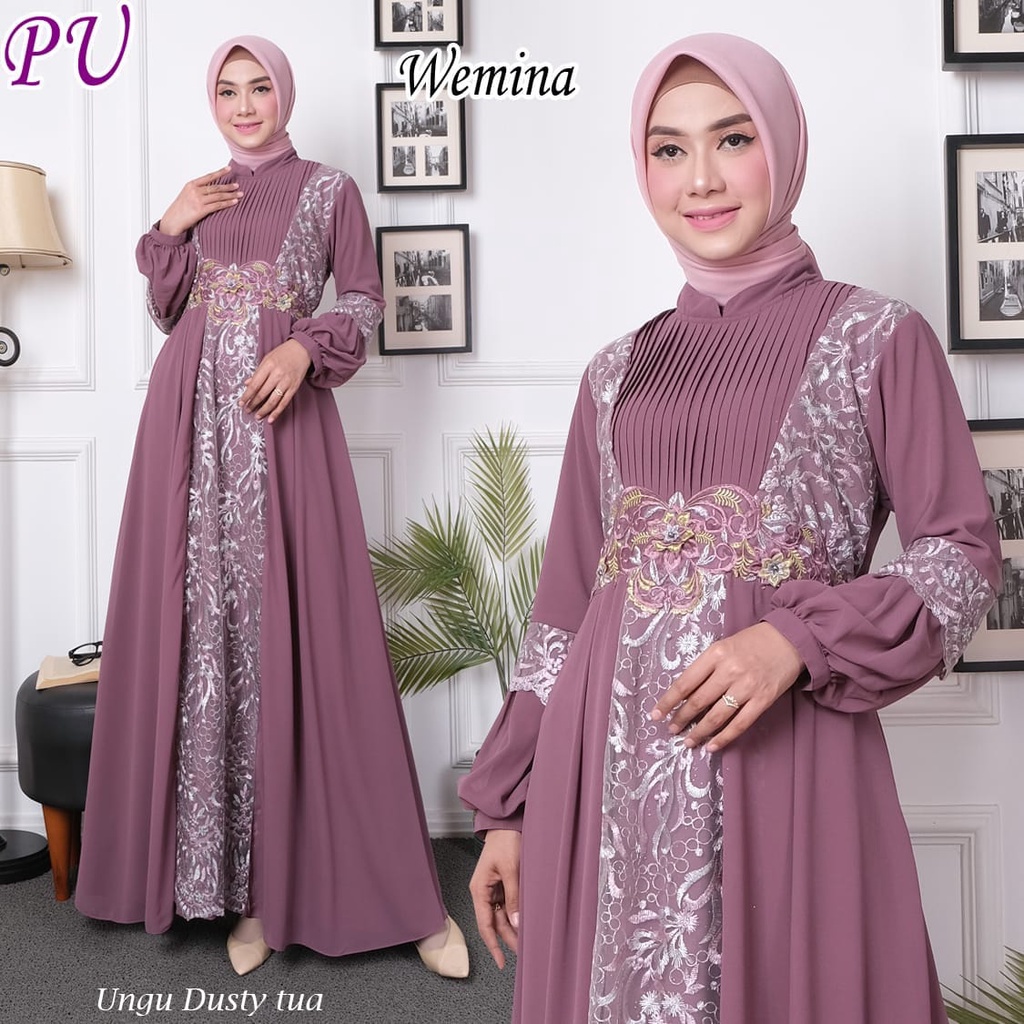 DRESS MUSLIM WEMINA GAMIS JUMBO TILE MURAH GAMIS SYARI BUSUI BRIDESMAID DRESS PESTA LAMARAN LEBARAN