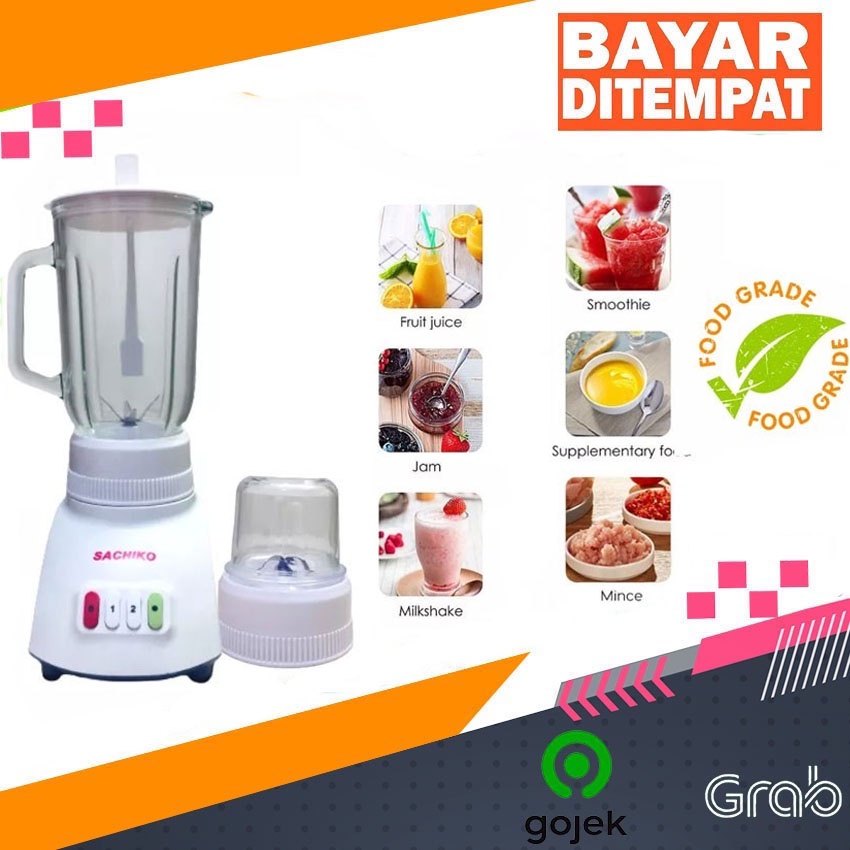 Sachiko Blender 2in1 Blender Buah Dan Bumbu Jus Blender Plastik
