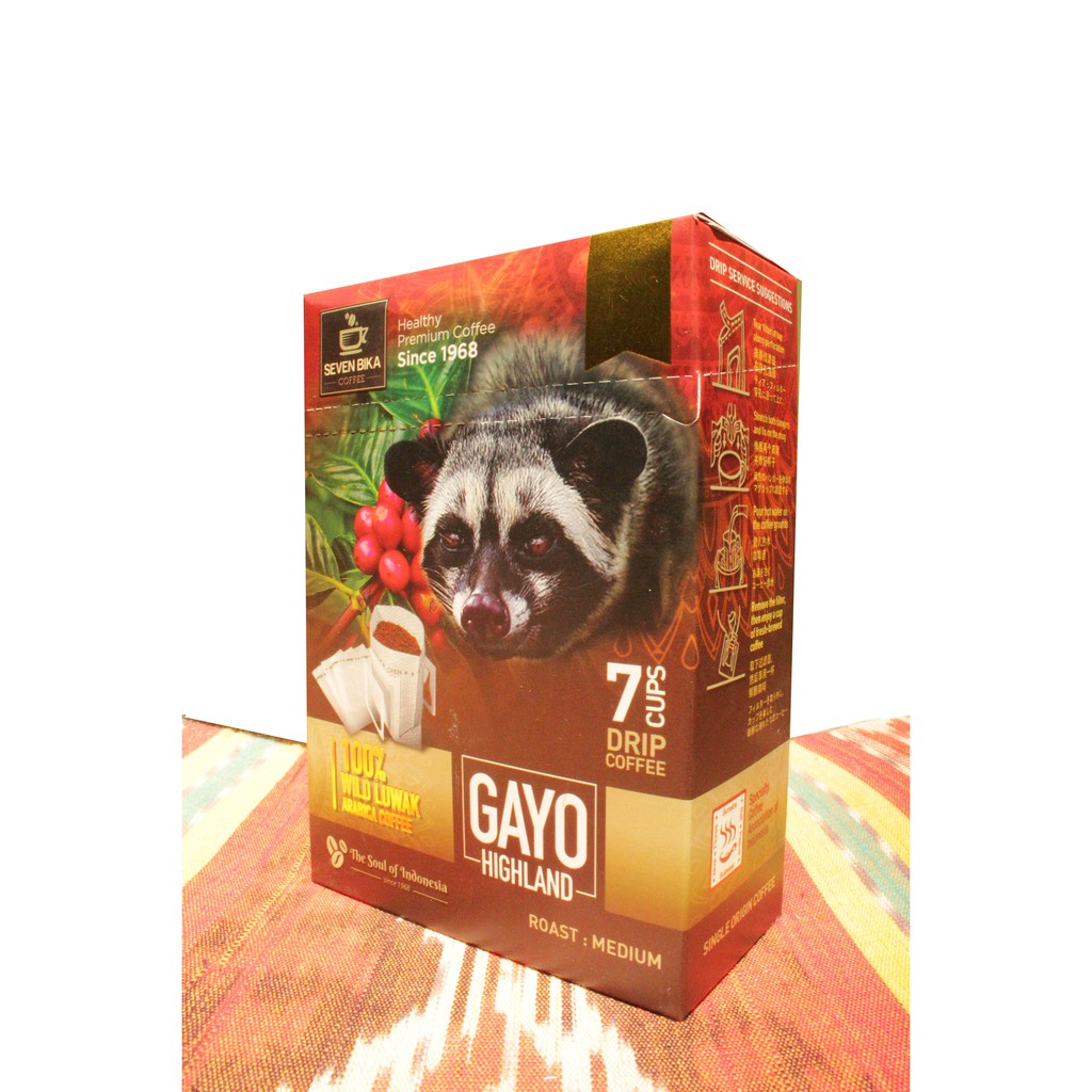 

Drip Coffee Wild Luwak Pure Arabica Gayo Highland 7 Cups