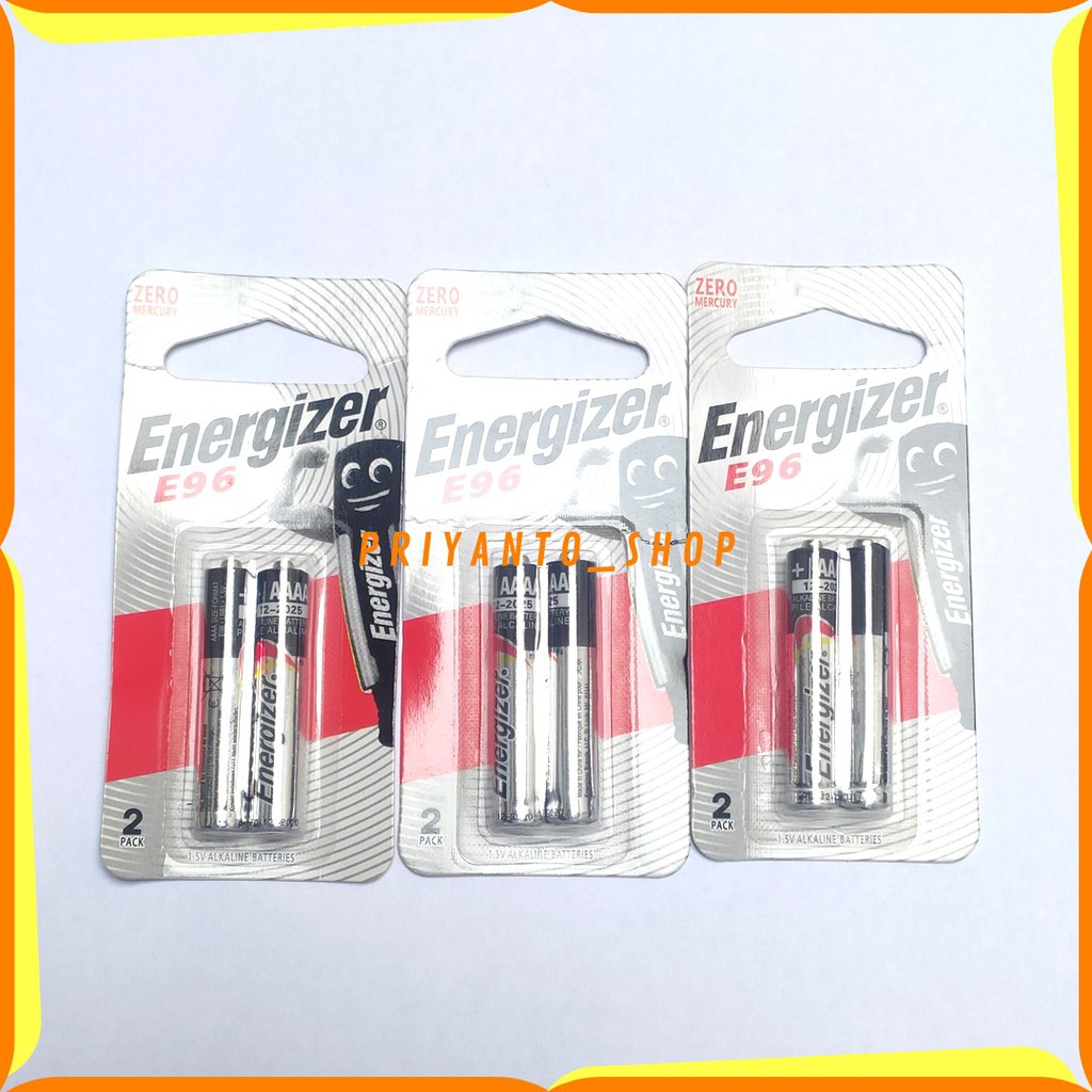 Asli Battery Energizer E96 A4 AAAA isi 2pcs Batrei Baterai A4 Original