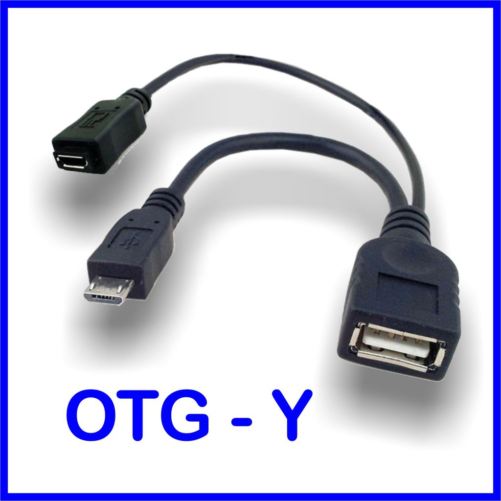 OTG Y Kabel Micro USB HP to USB Female Untuk Baca Hard Disk External Di Smartphone