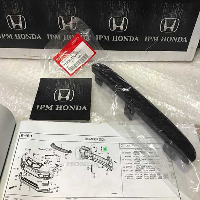 71505 / 71509 TF0 N01 Original Kisi Kisi Cover Tutup Garnish Intake Bumper Belakang Honda Jazz RS GE8 2012 2013 Kanan / Kiri