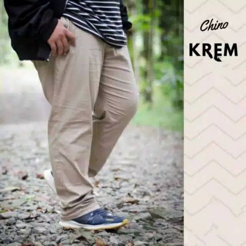 trending!! celana chinos panjang reguler pria kantor surfing formal jumbo strech bahan katun melar