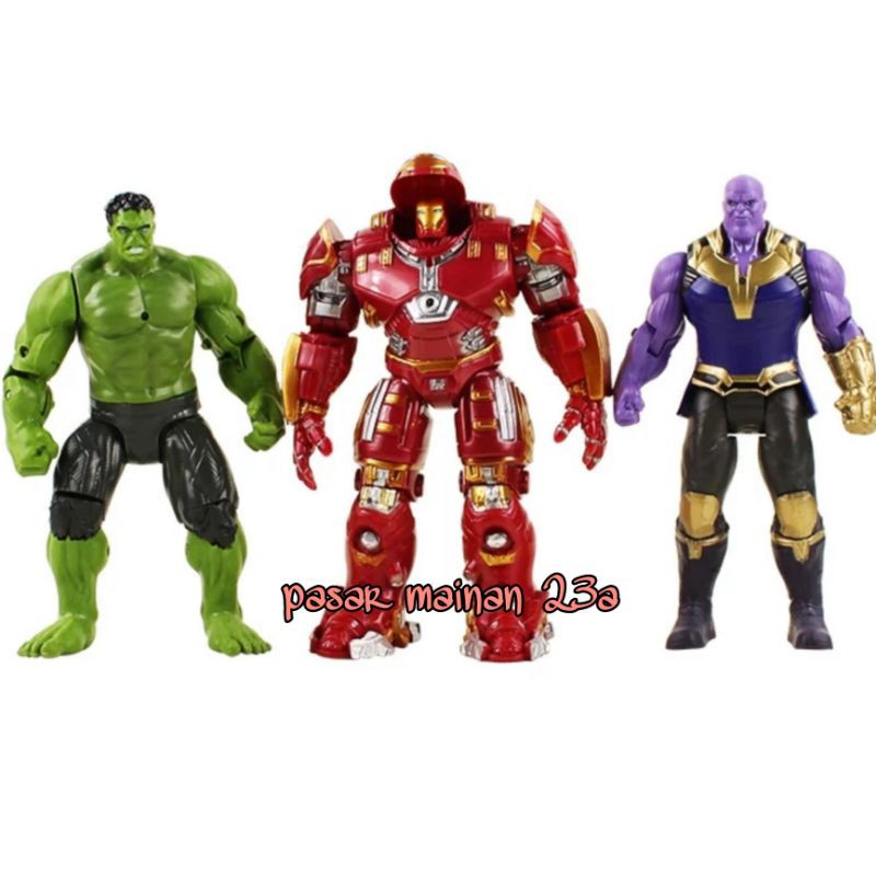 Figure Avengers Thanos Hulk Buster Set 3 infinity War Satuan/pajangan avengers/mainan Avenger