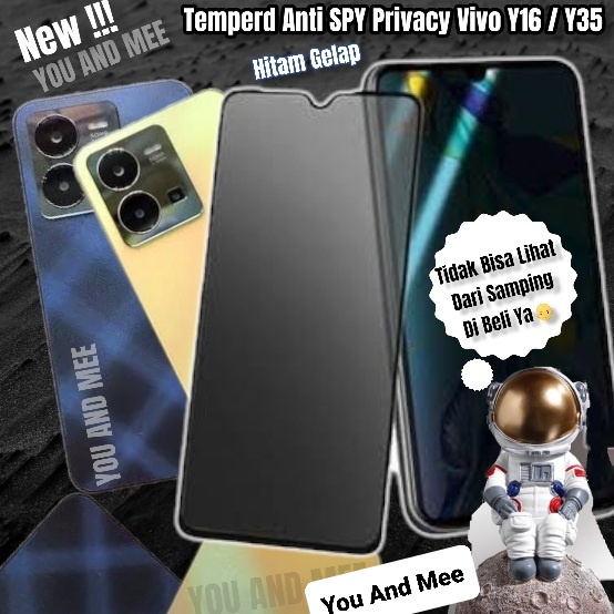 Kaca!! Tempered A-SPY PRIVACY Full Cover Vivo Y16 Y36 Y22 Y35 V25 V25Pro V25E V23 V23E V21-4G/5G V20 V20SE V19 V17 V17Pro V15 V15Pro V11i V11 Pro V9 V7 V7+ V5 V5s Lite Tempred Glass Anti Gelap Ful Coverage Lem 2022 Temperd Tanpa List Hitam Plus E SE Black