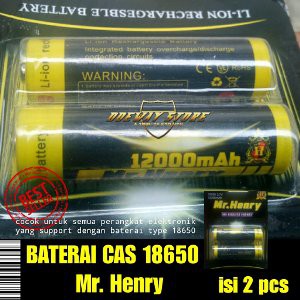Baterai Cas Mr  Henry Type 18650 Diskon