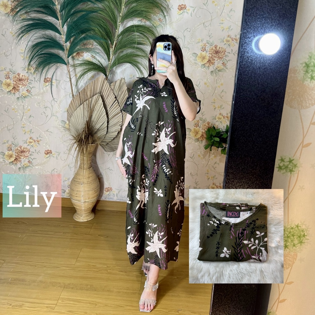 PART1 NCDY HOMEWEAR DASTER PANJANG SEMATA KAKI LD 130cm BUSUI FRIENDLY JUMBO-Lily