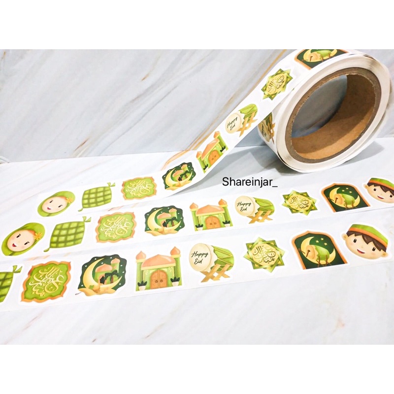 

Sticker Lebaran Idul Fitri Stiker Hiasan Hampers Kado Toples Eid Isi 9pcs