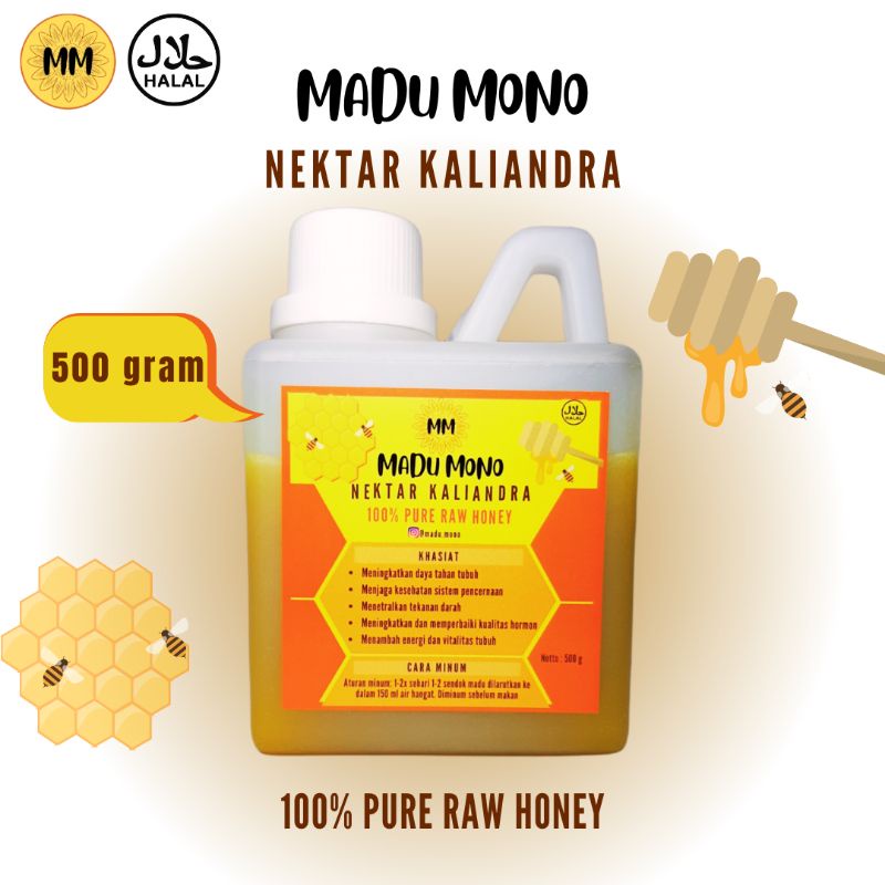 

Madu Murni Asli Alami 100% Pure Natural Raw Honey Madu Mono 500 gram Minuman Kesehatan