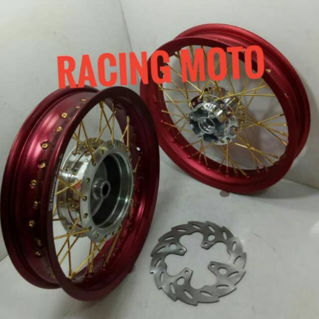 VELG VARIO110-125-150-BEAT-SCOOPY-SPACY VELG CHAMP RING14X215-250 FREE CAKRAM DISTEL VELG KOMPLIT