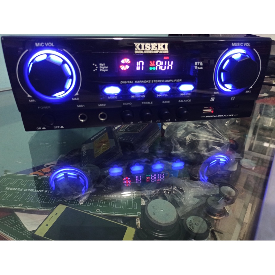 POWER AMPLI PROFESIONAL KARAOKE BLUETOOTH MP3 KISEKI AV-339B (D33)