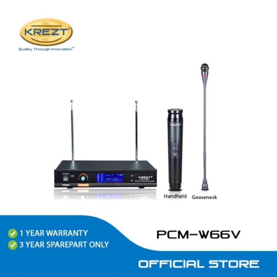 Microphone - Mic Wireless Podium Condenser KREZT PCM-W66V Original Microphone Podium Wireless Single Mic