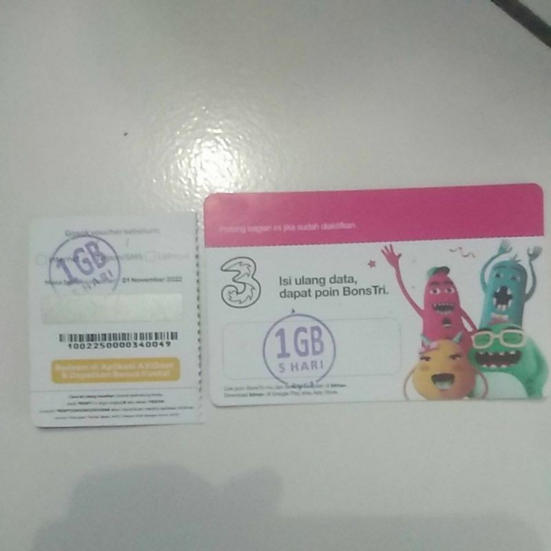 GROSIR KUOTA TRI dan AXIS 1GB 5hari