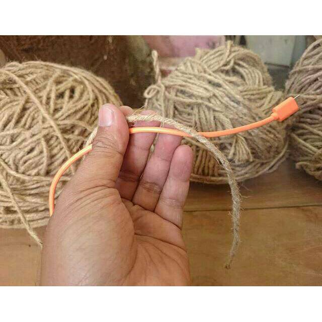 

Tali rami tali goni impor India dan lokal hemp rope 8ply 1 gulung +/-150 meter diameter 3mm