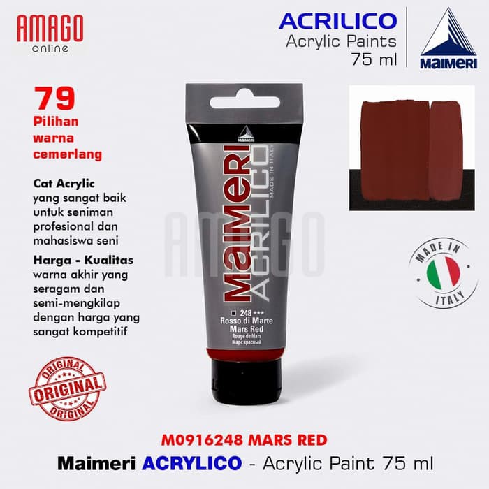 MAIMERI ACRILICO - ACRYLIC PAINT - MARS RED - 75ML - M0916248