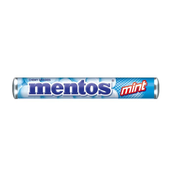 

MENTOS Roll Permen Chewy Dragees Mint / Fruit / Rainbow / Anggur 29 Gram