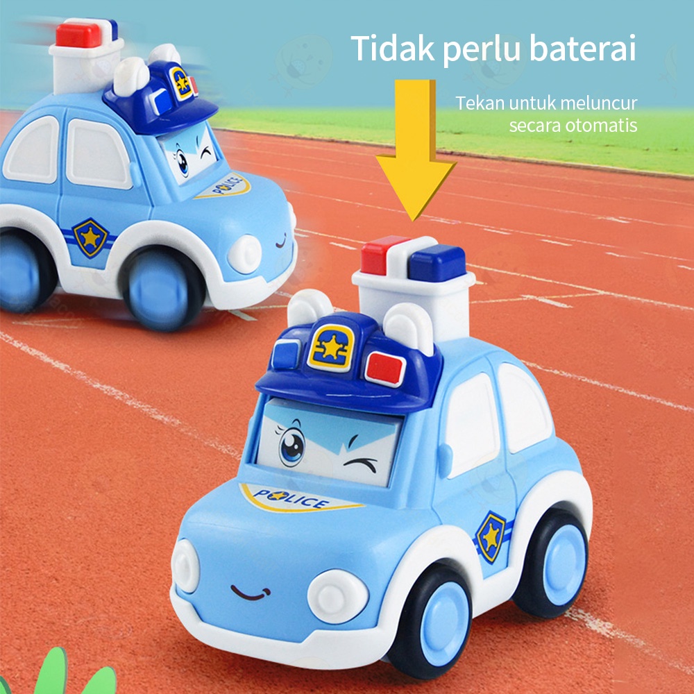 Poney Mainan mobil mobilan anak kartun mobil mainan Tidak perlu baterai