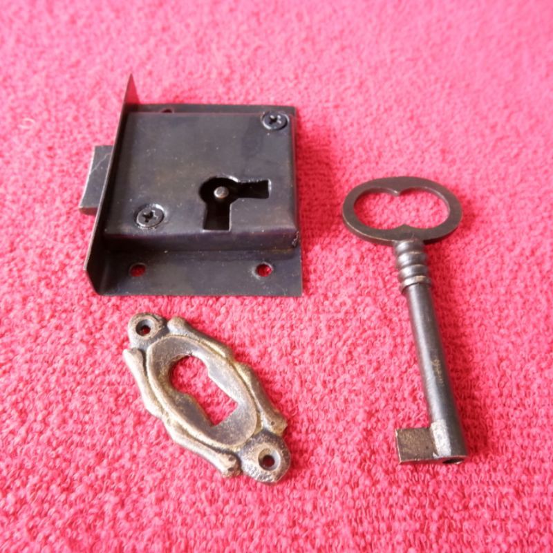 COD BODY KUNCI + LUBANG KUNCI PENGAMAN LOKER LACI BUFET LEMARI ANTIK KLASIK KUNO DRAWER LOCK VINTAGE