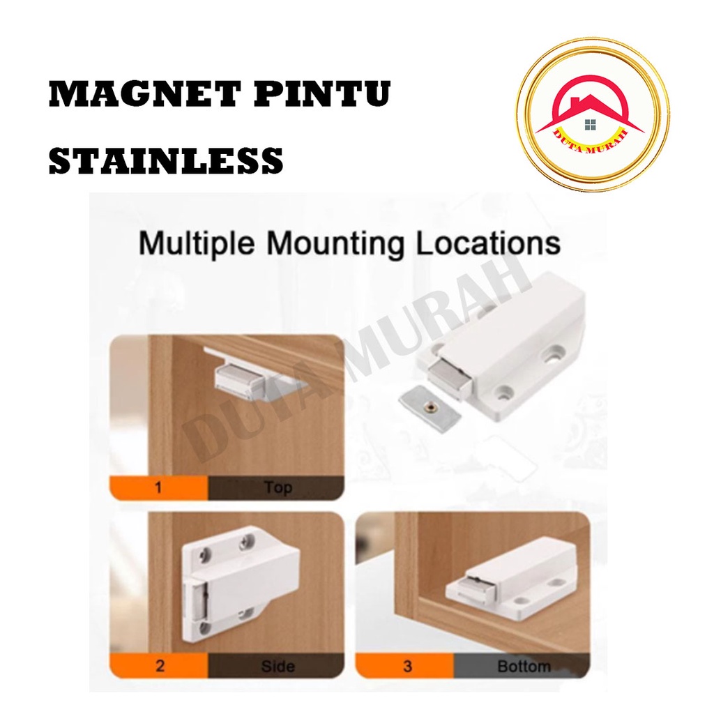 Engsel Kunci Magnet Pintu Kaca SS / Magnet Double / Singel Push Open Pintu Kaca isi ( 1 Set)