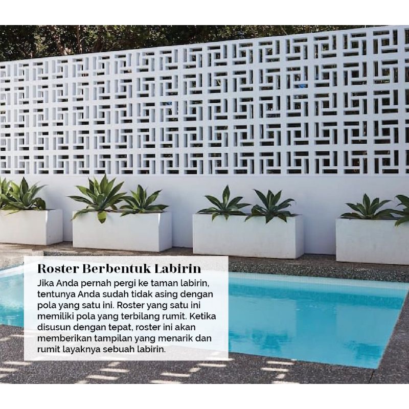 ROSTER//BETON//MINIMALIS//DEKORASI//RUANGAN//PAGAR//RUMAH//DINDING//HALAMAN//WARNA//VARIAN//MOTIF//M