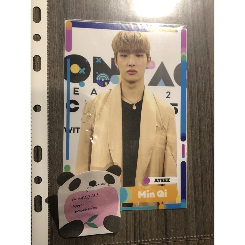 ATEEZ MINGI AR KCONTACT 2020 PC PHOTOCARD POSTCARD ORI