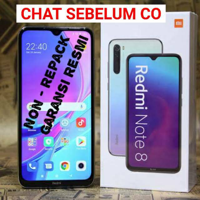 Xiaomi Redmi Note 8 - 3/32 - 4/64 Gb Garansi Resmi