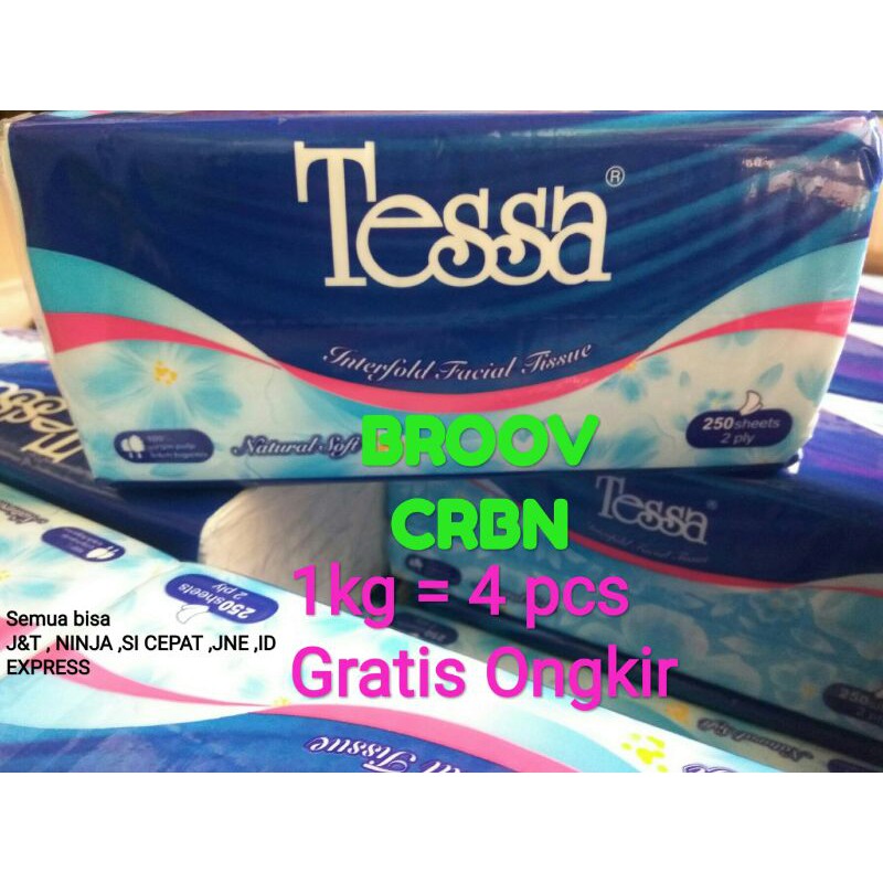 TISU TESSA MURAH 250SHEET 2PLY/TISSUE TESSA 250SHEET 2PLY/TISU TESSA