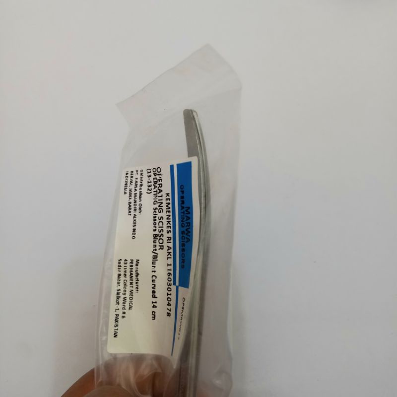 

Gunting Tumpul Tumpul Lurus 14 cm Gunting Tumpul-tumpul Bengkok 14 cm Operating Scissor