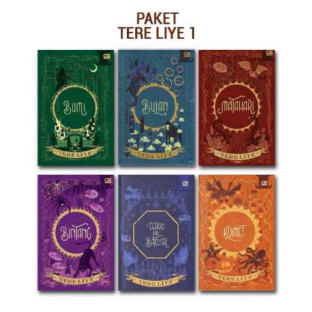 Paket Buku Tere Liye (Bumi, Bulan, Bintang, Matahari, Komet, dan Ceros) 100% Original