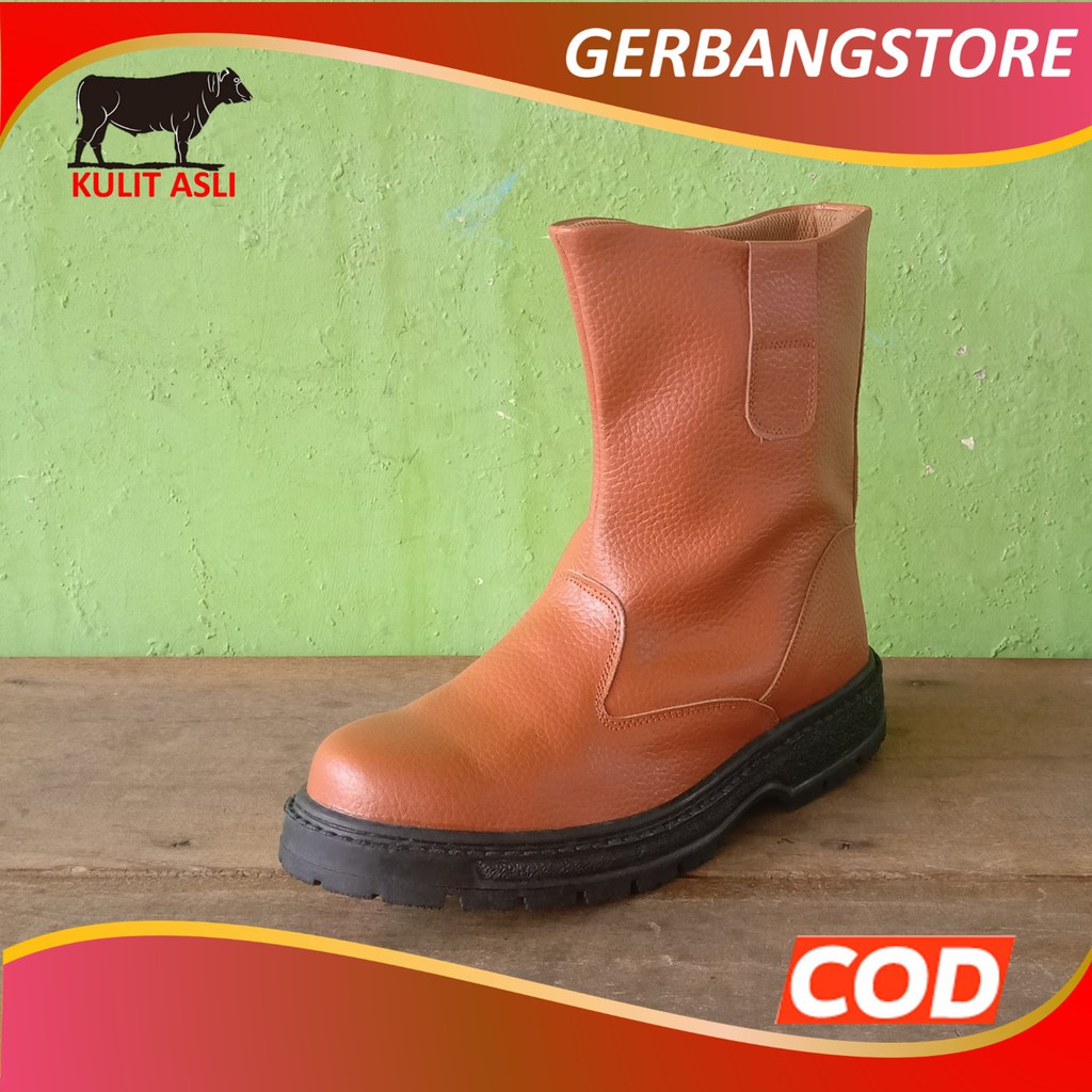 Sepatu Safety Boot Kulit Asli Proyek Industri [ 705 ]