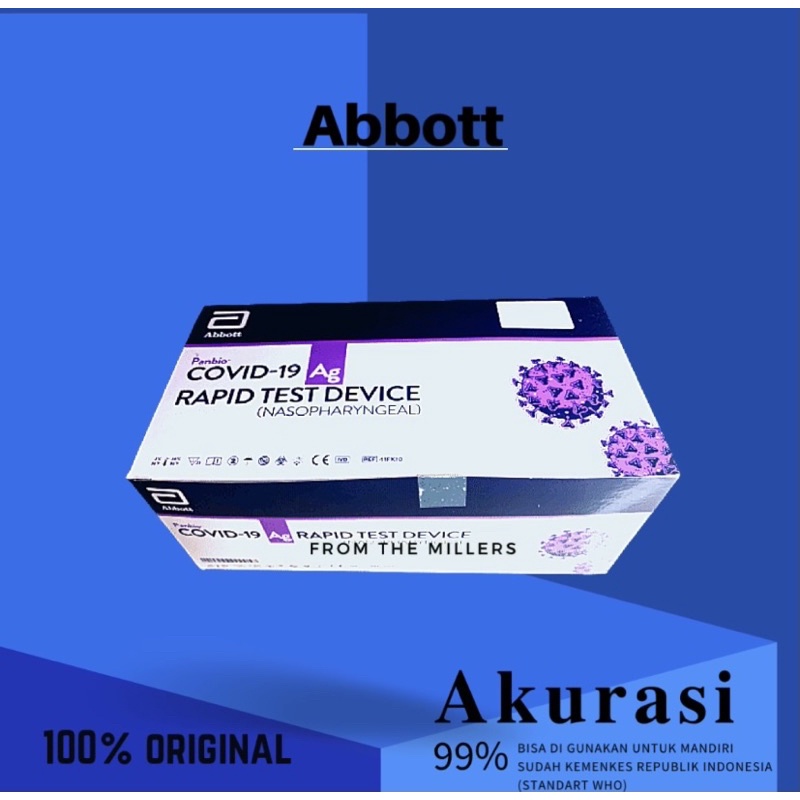 Abbott Panbio Antigen Swab Covid 19 Rapid Test Device 1 box 100% original