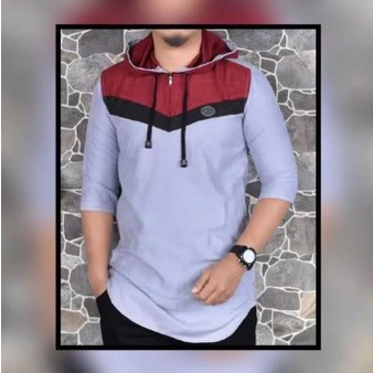 Kurta Hoodie Zipper Oxford Premium - Abu