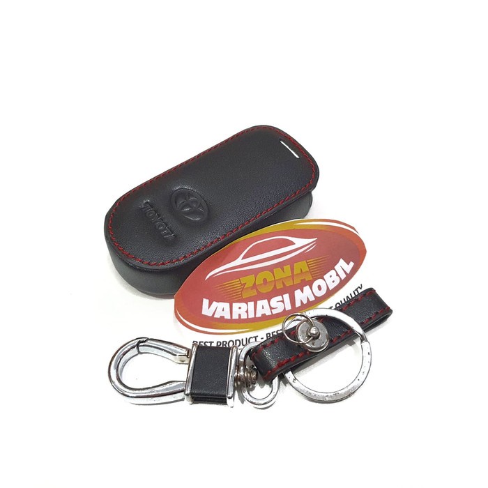 Sarung Kunci Remot Mobil Kulit / Cover Leather Key Remote Toyota All New Avanza Veloz 2019 2020