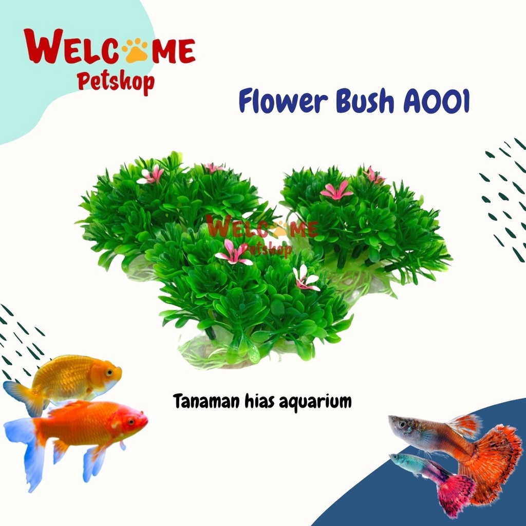 Flower Bush A001 / Hiasan Bunga Tanaman Aquarium / Aksesoris Aquarium